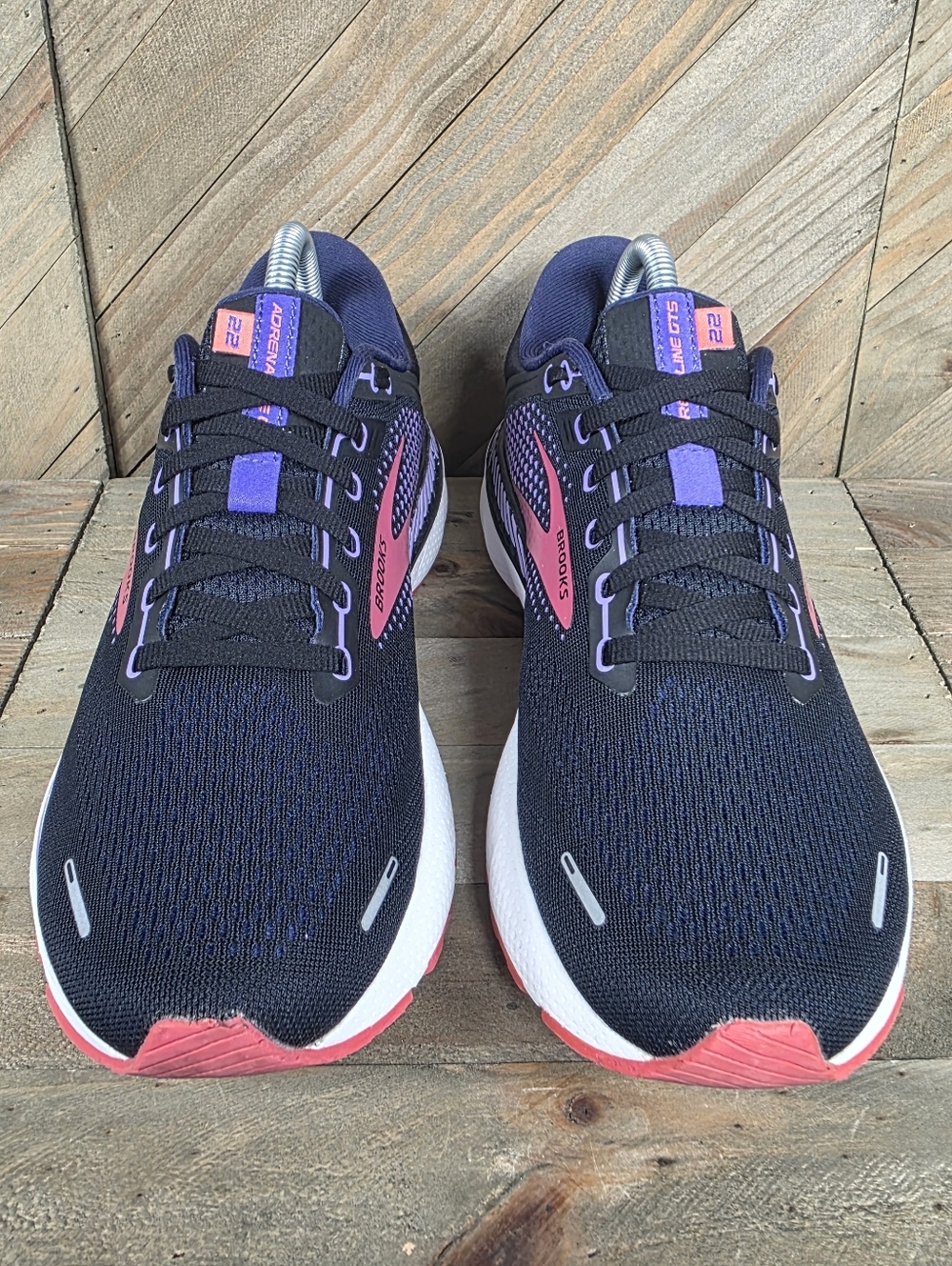Brooks Adrenaline GTS 22 Womens Athletic Running Shoes Size 9.5 B Black Purple - Picture 3 of 9